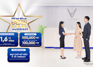 VINFAST TIẾP TỤC TRIỂN KHAI CHƯƠNG TRÌNH KIẾN TẠO DỊCH VỤ 5 SAO: ĐỒNG NHẤT CHUẨN DỊCH VỤ - NÂNG TẦM TRẢI NGHIỆM KHÁCH HÀNG